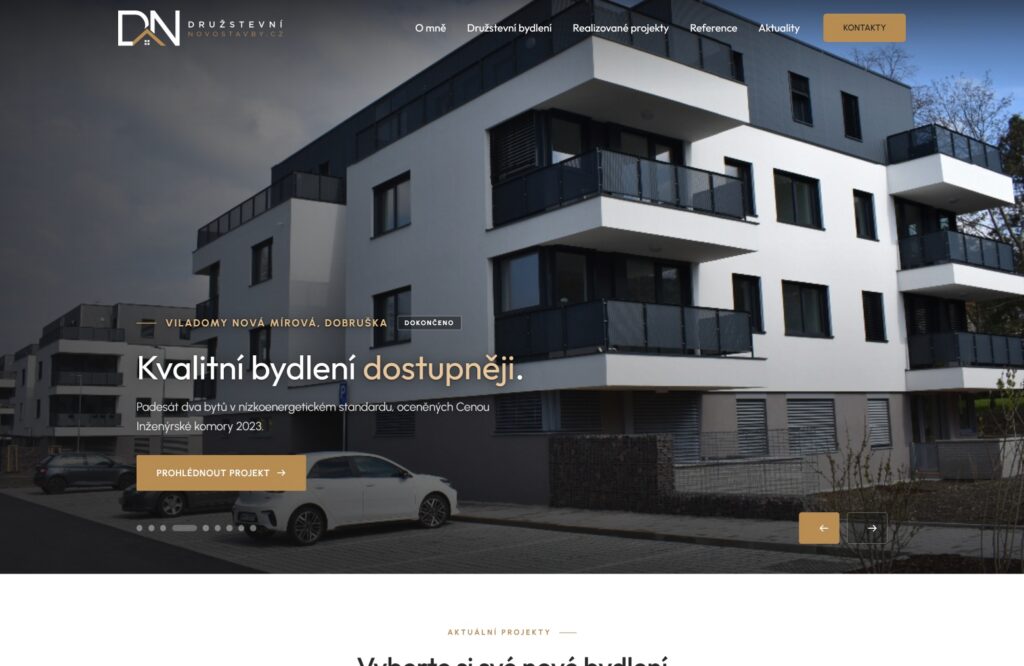 Ukázka webu DruzstevniNovostavby.cz