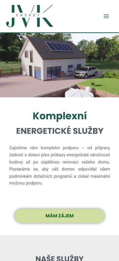 Ukázka webu JVKenergy.cz