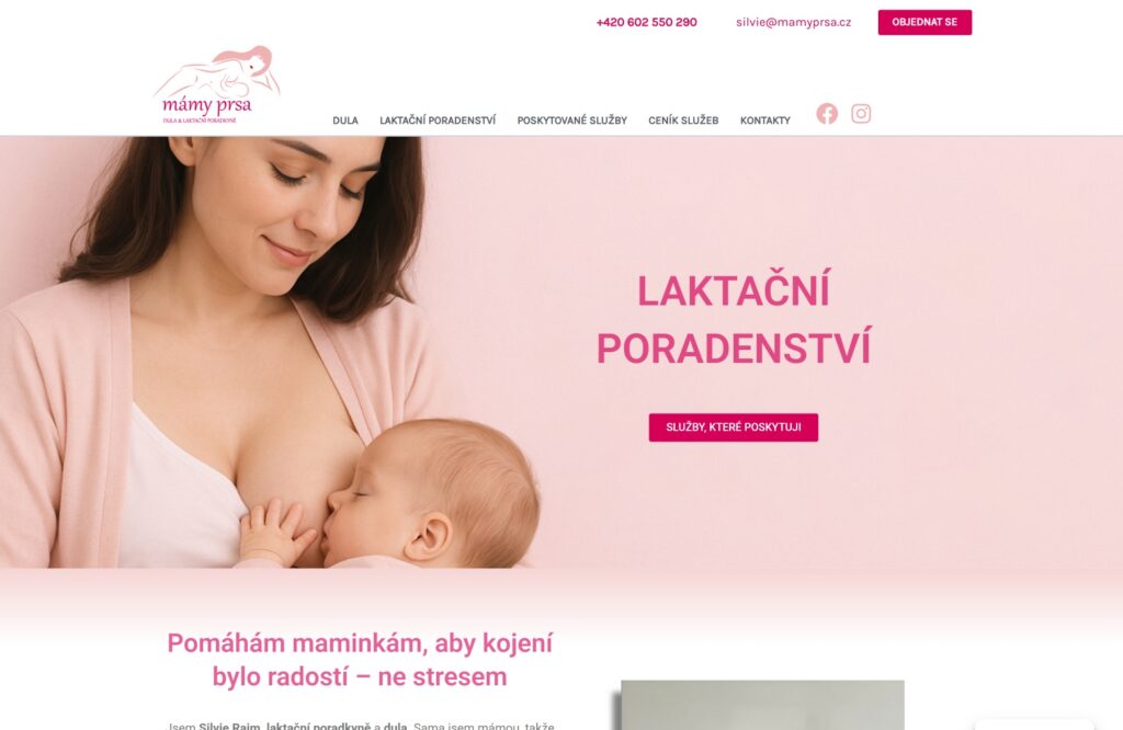 Ukázka webu MamyPrsa.cz