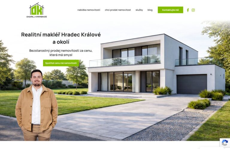 Ukázka webu OKrealitak.cz