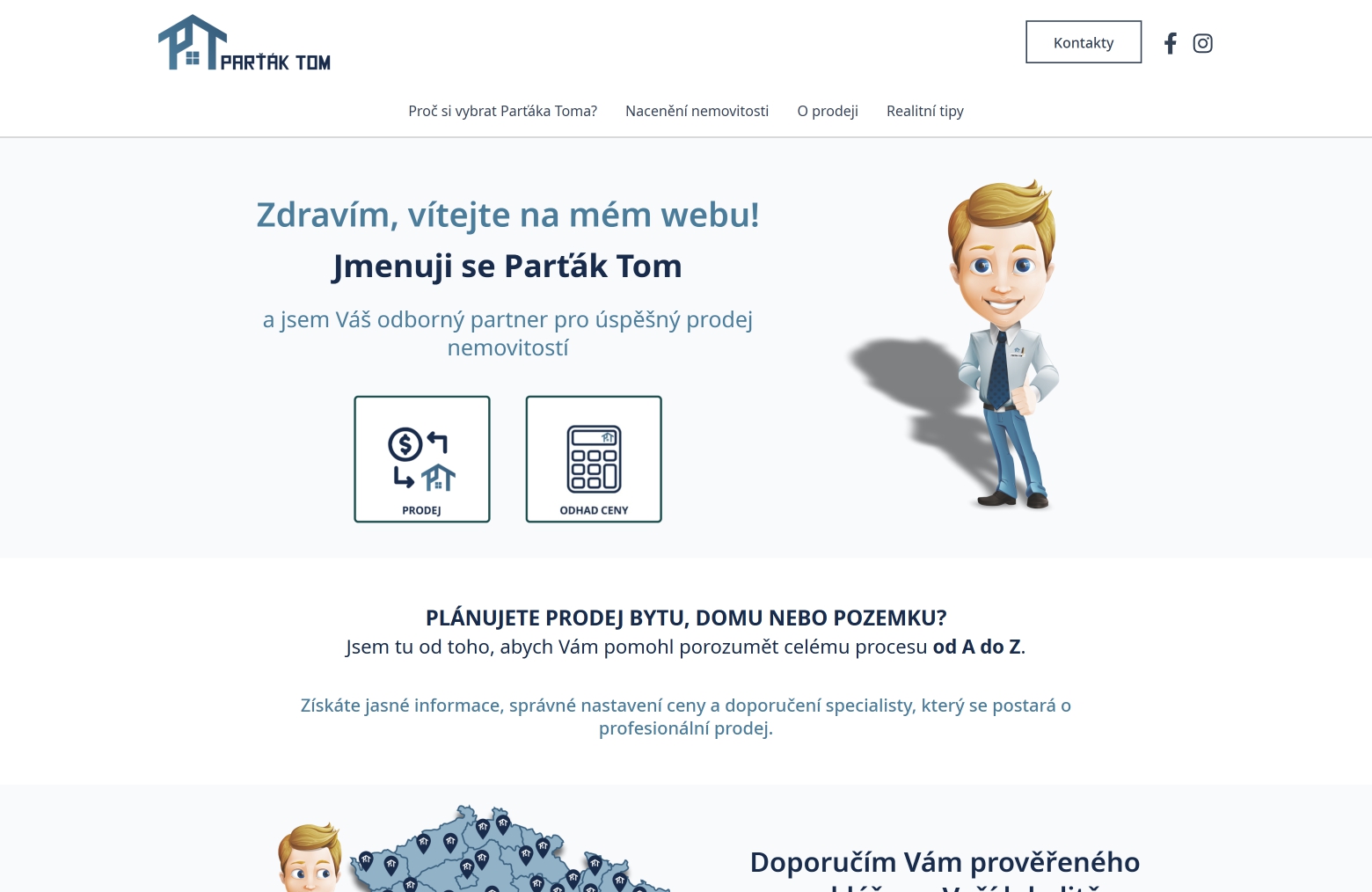 Ukázka webu PartakTom.cz