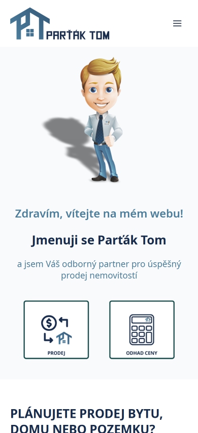 Ukázka webu PartakTom.cz
